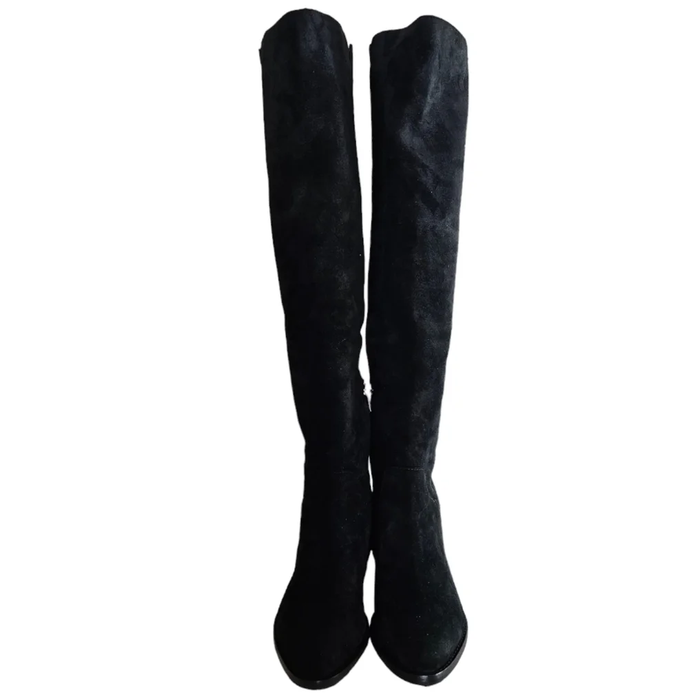 ASH Suede Jess‎ Tall Black Over The Knee Boots 5.5 New With Box